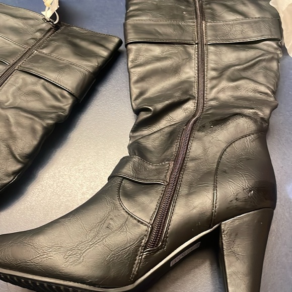 New Rue 21 zip up boots, black, size Medium (women's 6-7), with heel - Picture 7 of 10